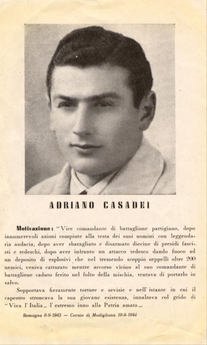 Adriano Casadei, la Giovane Italia e la Resistenza  