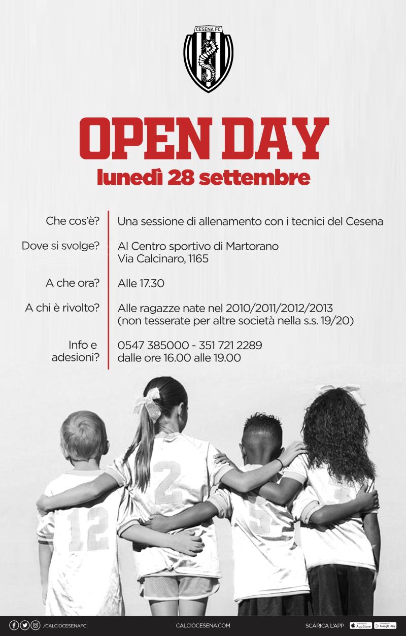 Lunedì l’Open Day del Cesena Femminile