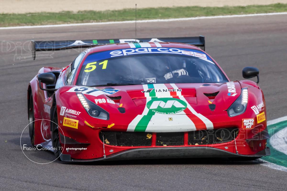 Imola, Nurmi-Castro, Ferrari 488 GT3 Evo 2020,  siglano il giro più veloce in PL2